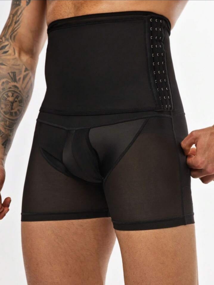 Men's High-Waist Compression Shapewear Boxer Shorts – Tummy Control Waist Trainer Underwear
